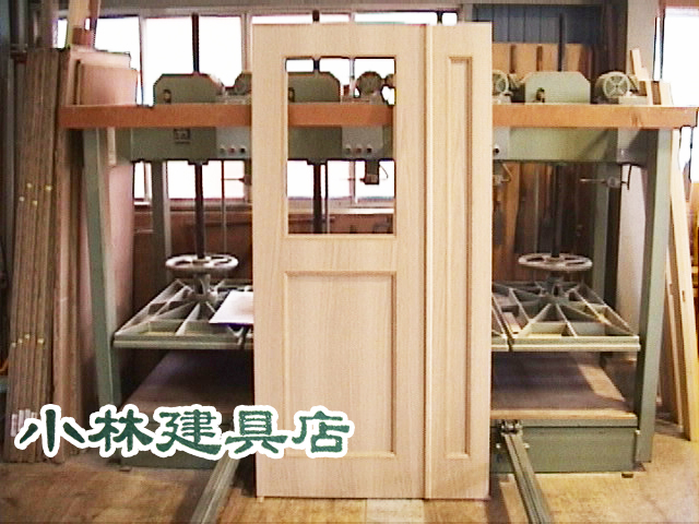 落し込みFD親子（タモ柾生地、中窓、落し込み）