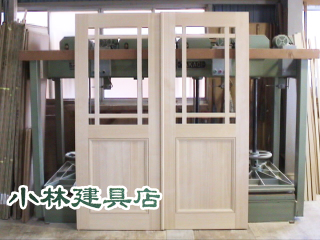 店入口両開き框戸（米栂）