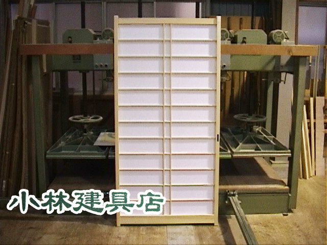 紙貼障子（横繁、ホワイトスプルス）