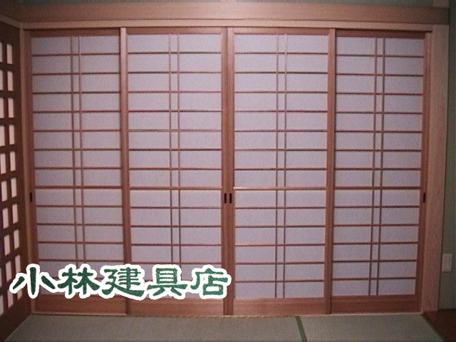 紙貼障子（吹寄せ、ホワイトスプルス）