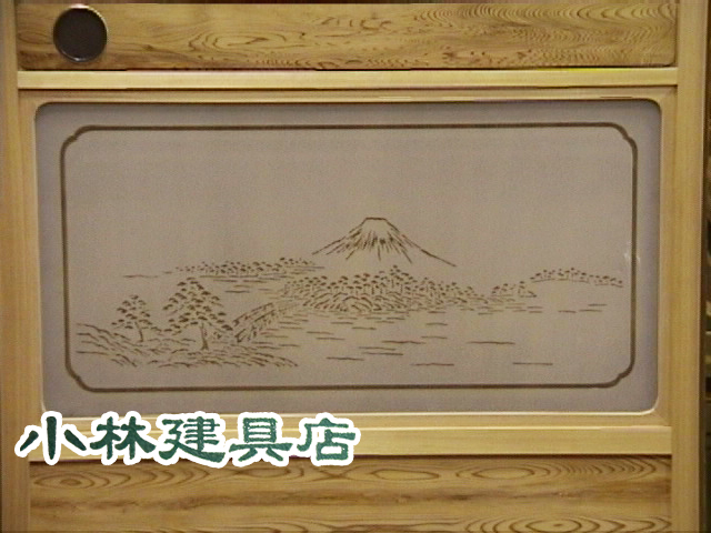 山水ガラス（ひも抜き）